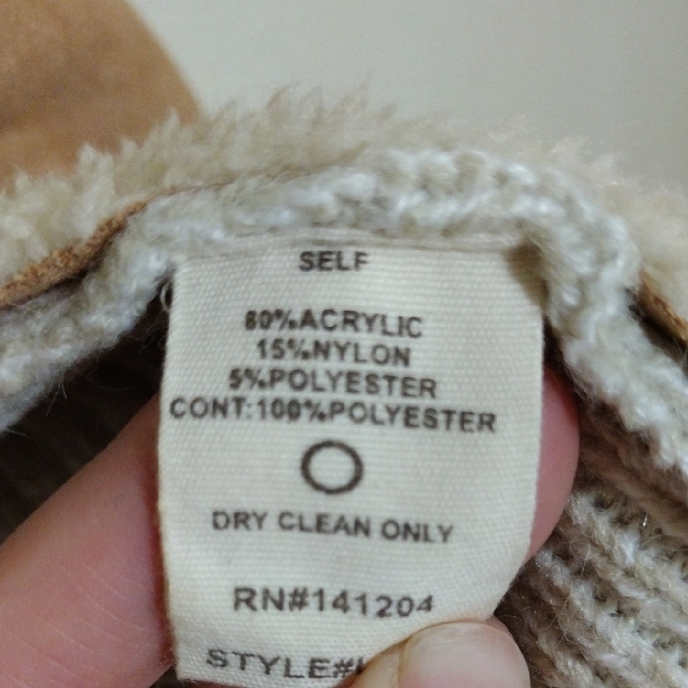 Hem & Thread White and Cream Cardigan with Open Front Design - Picture 3 of 9